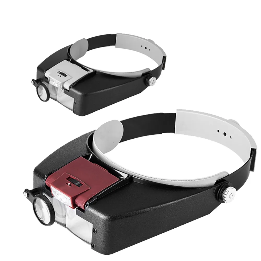 TKDMR Headband Headband Magnifying Glass With Multi Function Illumination,  2LEDs, 5 Interchangeable Lenses For Reading And Repair 230719 From Yao07,  $17.51